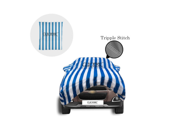 Chevrolet Captiva White Blue Stripes Car Cover