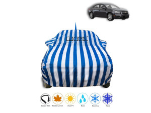 Chevrolet Cruze White Blue Stripes Car Cover