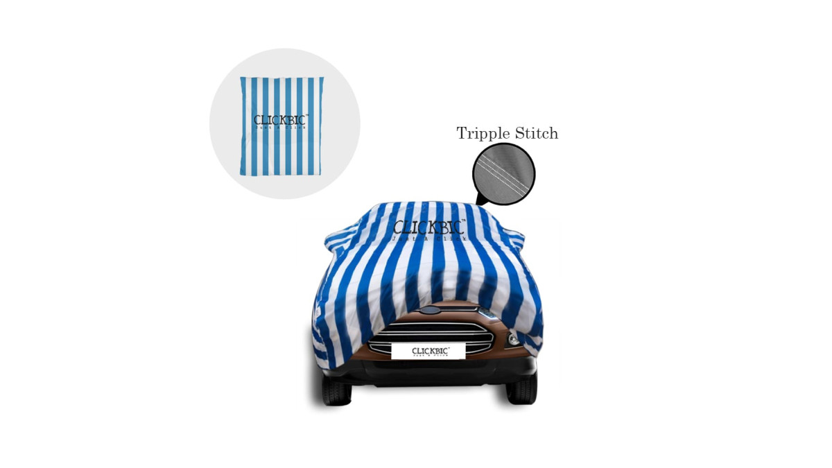 Ford Ecosport Old White Blue Stripes Car Cover