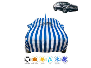 Honda Accord 2013-2016 White Blue Stripes Car Cover