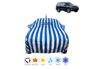Hyundai Old Santa FE White Blue Stripes Car Cover