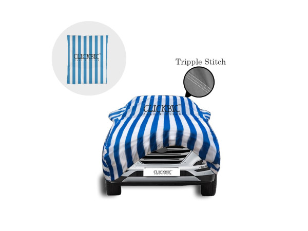Hyundai TUCSON White Blue Stripes Car Cover