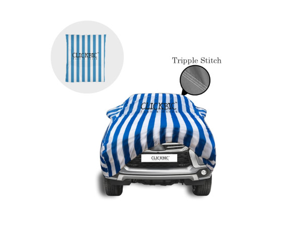 Mitsubishi Pajero Sport White Blue Stripes Car Cover
