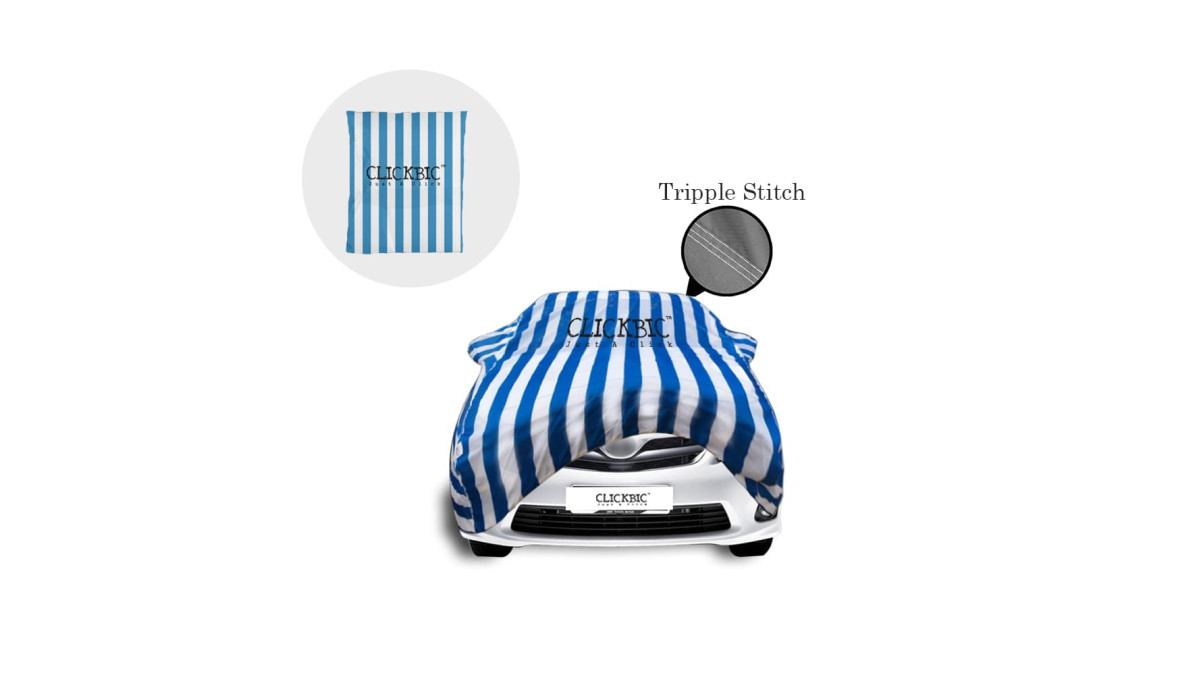 Toyota Altis 2008-2012 White Blue Stripes Car Cover