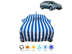 Toyota Altis 2014-2017 White Blue Stripes Car Cover