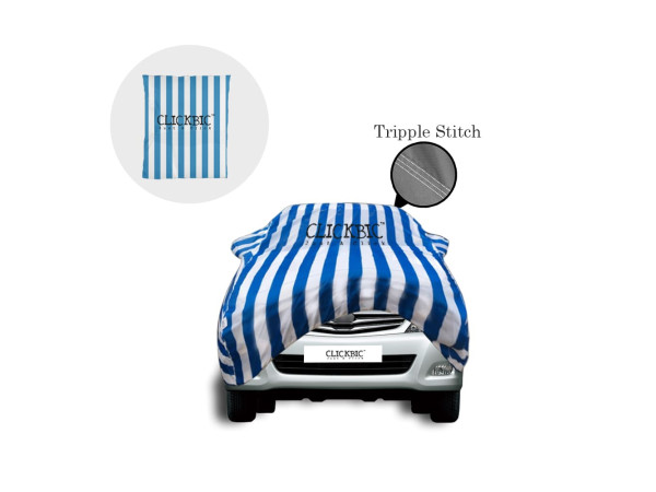 Toyota Innova 2008-2011 White Blue Stripes Car Cover