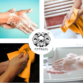 Crixus Face Cleaning Microfiber Towel 40x40 350 GSM, Yellow