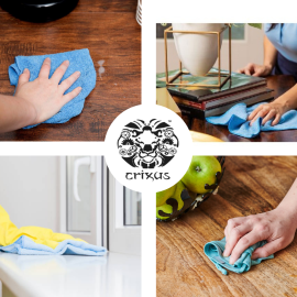 Crixus Home & Kitchen Dusting Microfiber Towel 40x30 - 350 GSM, Blue