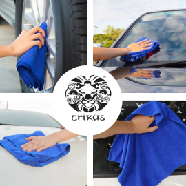 Crixus Car Dusting Microfiber Towel 40x40 - 280 GSM, Blue