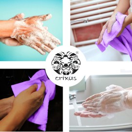 Crixus Microfiber for Home & Kitchen Dusting  40x40 - 280 GSM, Purple