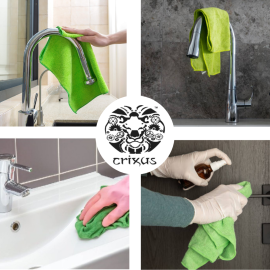 Crixus Home & Kitchen Dusting Microfiber Towel 40x30 - 280 GSM, Green