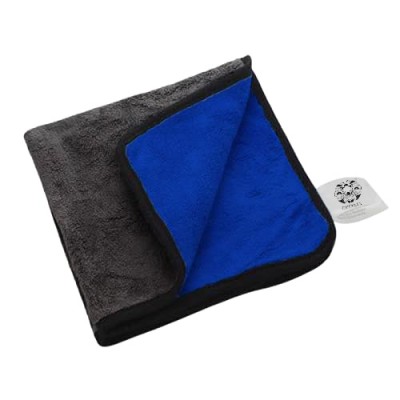 Crixus Car Detailing Microfiber Towel 40x40 - 700 GSM, Blue and Grey