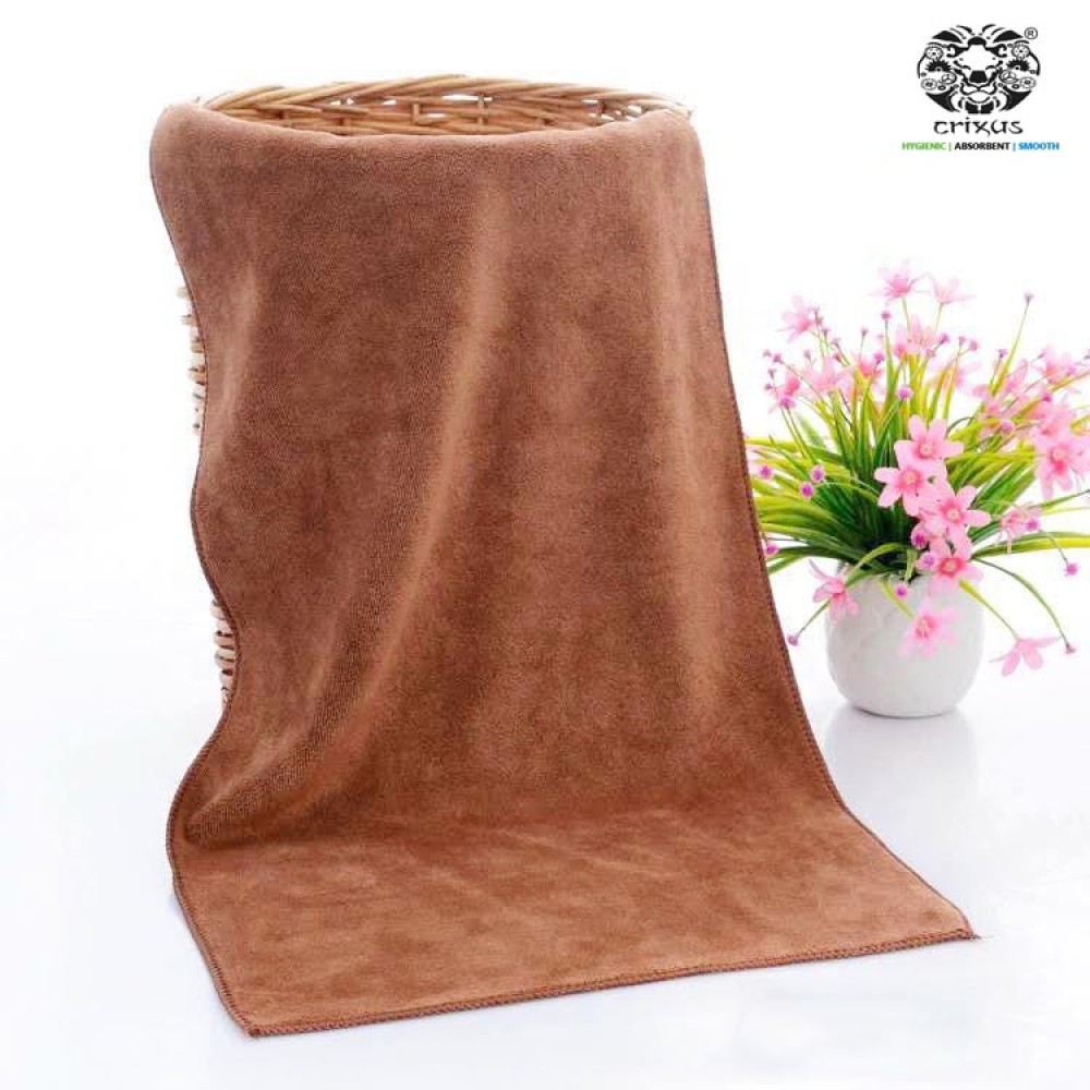 Crixus Premium Microfiber Bath Towel 70x140 - 400 GSM, Brown