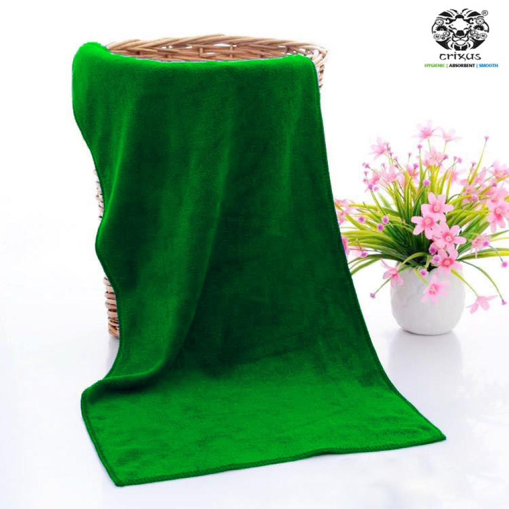 Crixus Premium Microfiber Bath Towel 70x140 - 400 GSM, Green