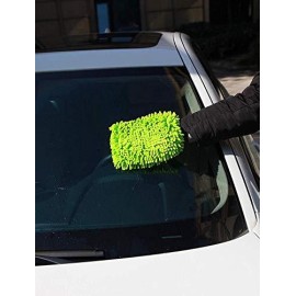 Crixus Microfiber Gloves for Car Cleaning - 25x16 cm Green