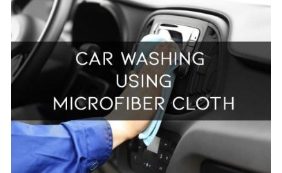 Car washing using microfiber cloths 