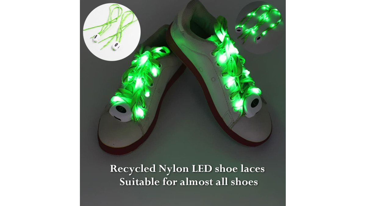 Recycled Nylon LED Shoe Laces