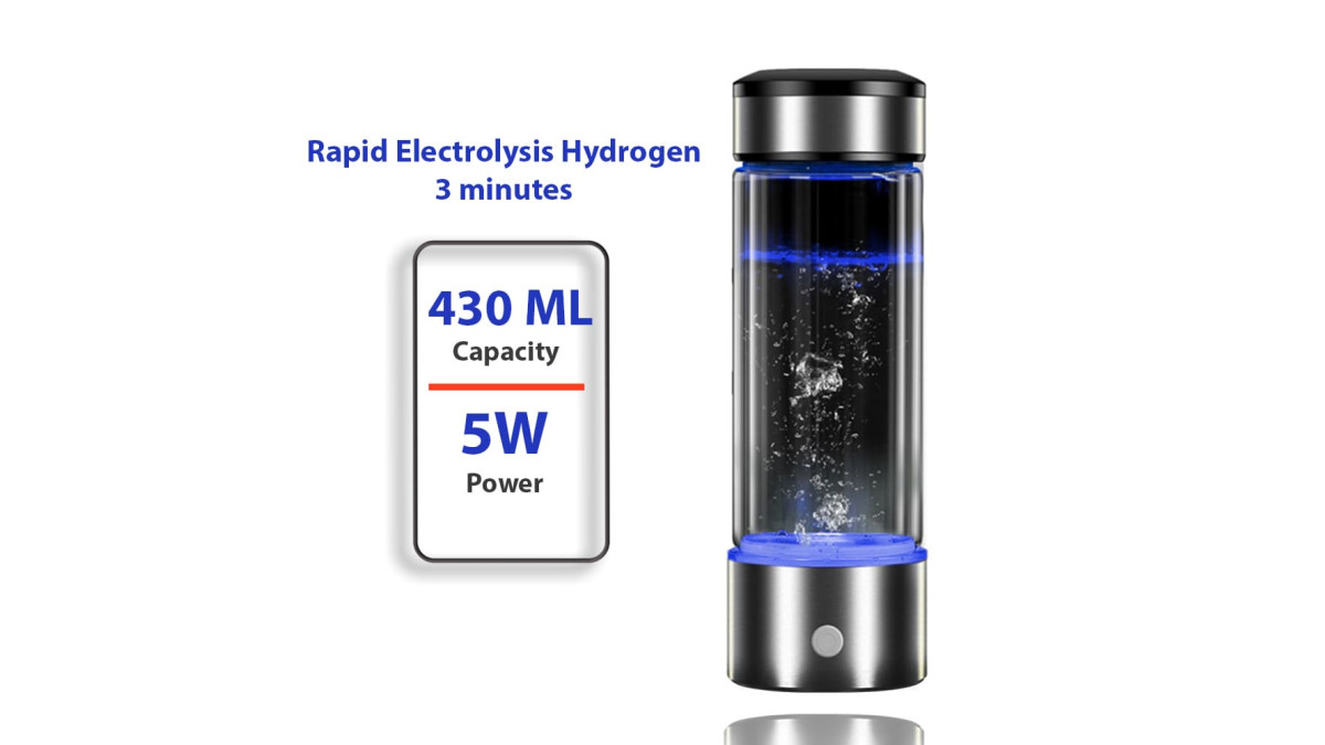  Rechargeble H2 Water Generator Bottle With Water Electrolysis Ionizer 